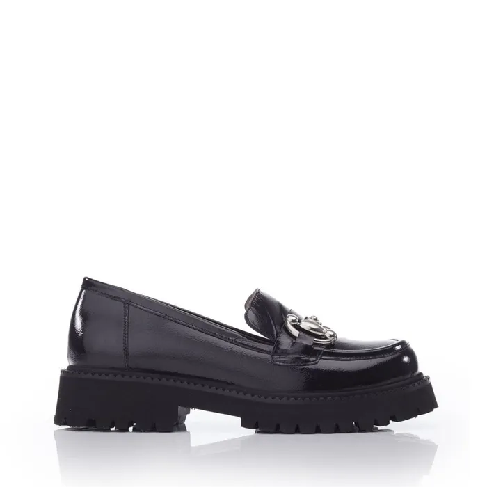 Brogues And Loafers Women Moda In Pelle Bsoleful BKeegan Black Patent Leather