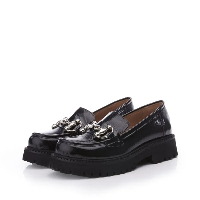 Brogues And Loafers Women Moda In Pelle Bsoleful BKeegan Black Patent Leather