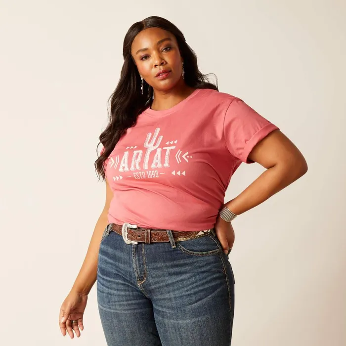 Cactus Logo TShirt Slate Rose Women Ariat TShirts and Tops Cactus Logo TShirt Slate Rose Women Ariat TShirts and Tops