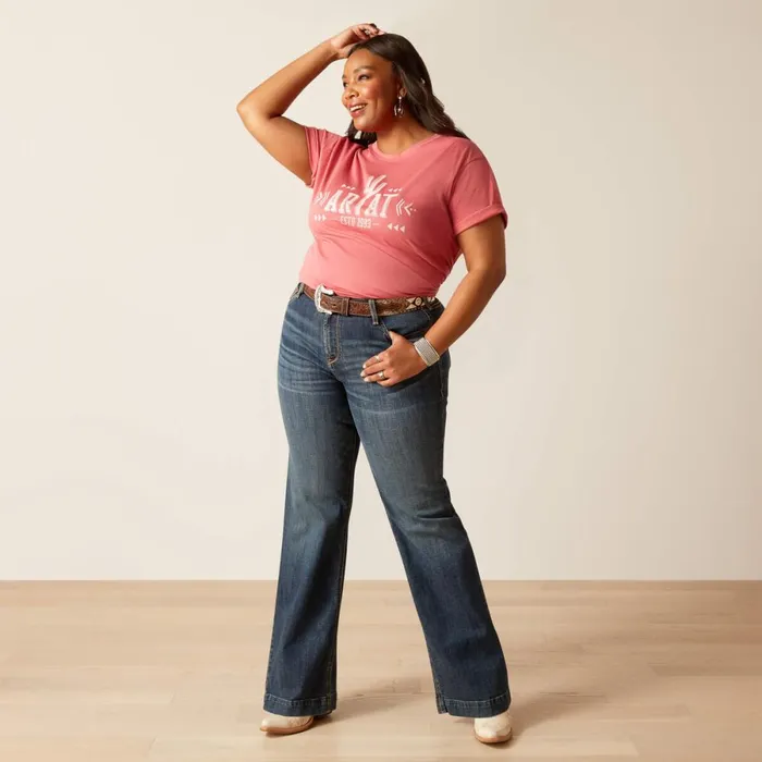 Cactus Logo TShirt Slate Rose Women Ariat TShirts and Tops Cactus Logo TShirt Slate Rose Women Ariat TShirts and Tops