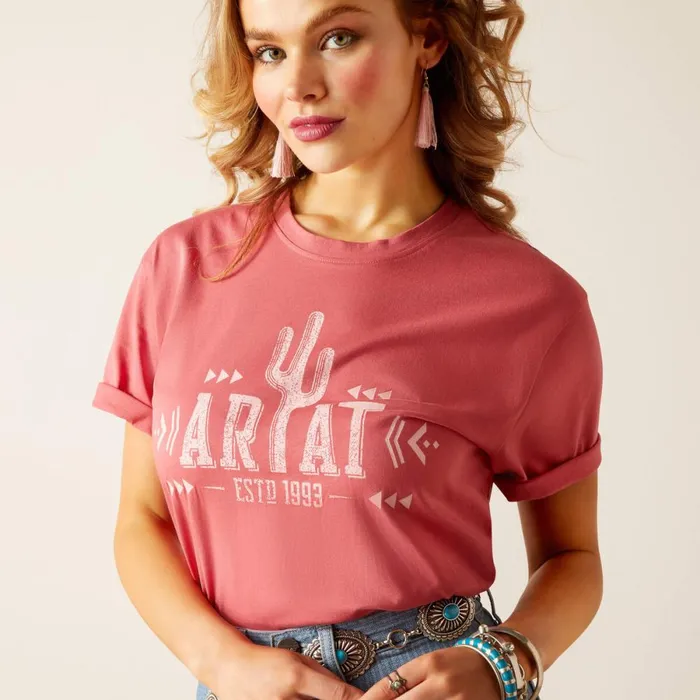Cactus Logo TShirt Slate Rose Women Ariat TShirts and Tops Cactus Logo TShirt Slate Rose Women Ariat TShirts and Tops