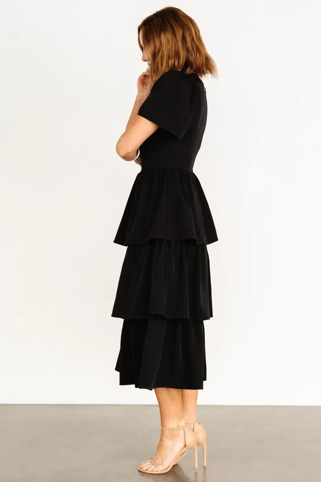 Cadenza Tiered Maxi Dress Black Women Baltic Born Midi Dresses Cadenza Tiered Maxi Dress Black Women Baltic Born Midi Dresses