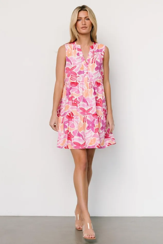 Cami Short Dress Pink Multi Women Baltic Born Midi Dresses Cami Short Dress Pink Multi Women Baltic Born Midi Dresses