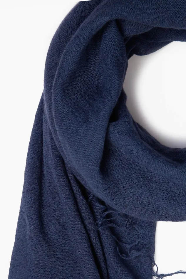 Cashmere And Silk Scarf Medieval Blue Women Chan Luu Scarves