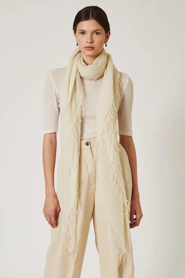 Cashmere And Silk Scarf Seed Pearl Metallic Women Chan Luu Scarves