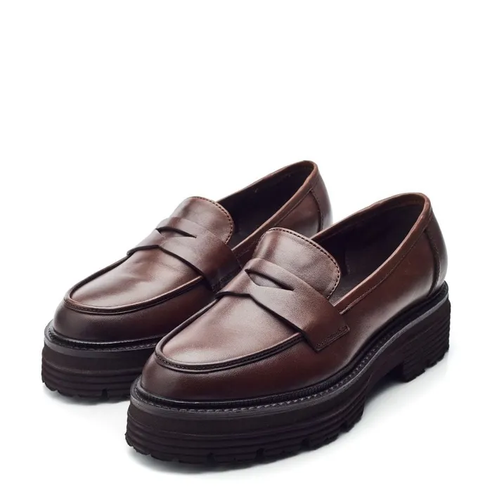 Casual Shoes Women Moda In Pelle Bsoleful BJetter Dark Brown Leather