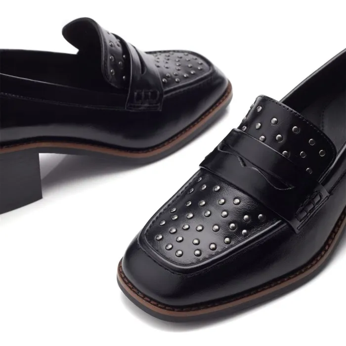 Casual Shoes Women Moda In Pelle Chantily Black Leather