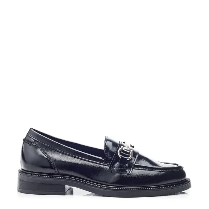 Casual Shoes Women Moda In Pelle Estephe Black Patent Leather