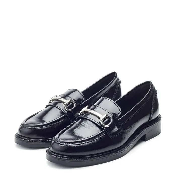 Casual Shoes Women Moda In Pelle Estephe Black Patent Leather