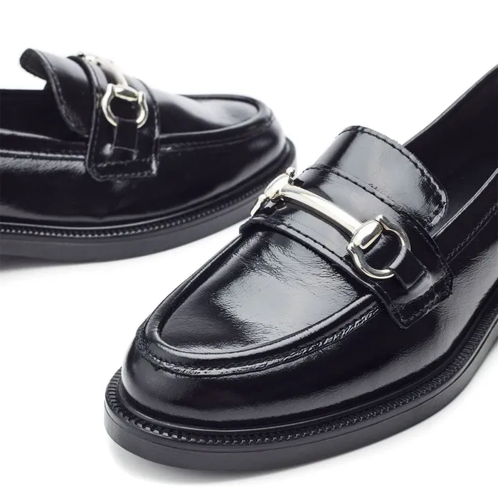 Casual Shoes Women Moda In Pelle Estephe Black Patent Leather