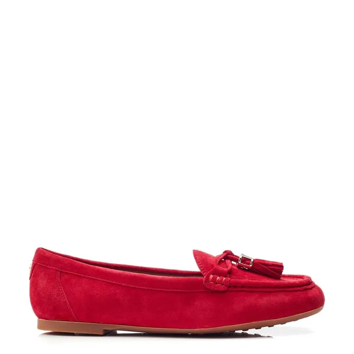 Casual Shoes Women Moda In Pelle Famina Red Suede