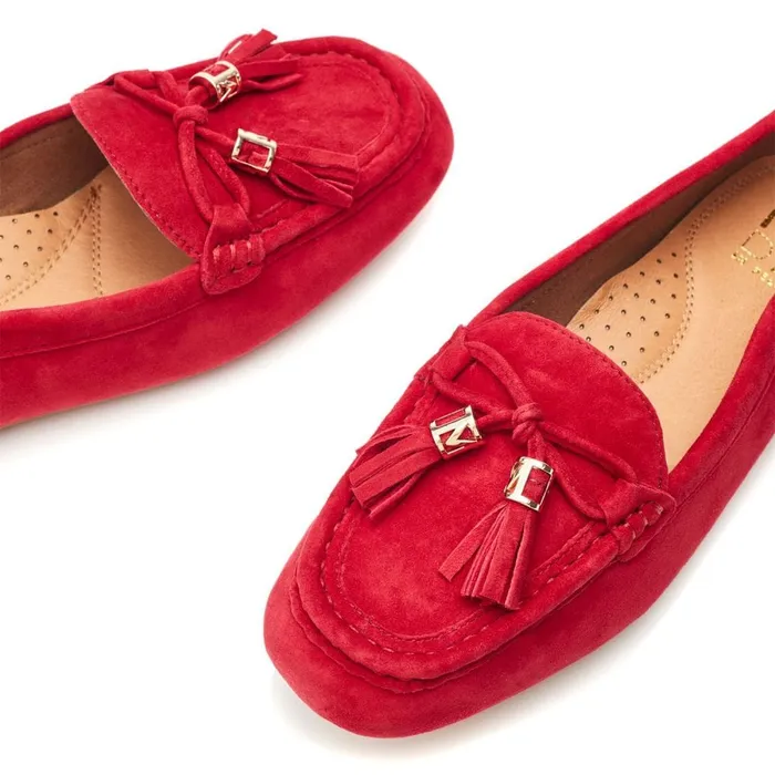 Casual Shoes Women Moda In Pelle Famina Red Suede