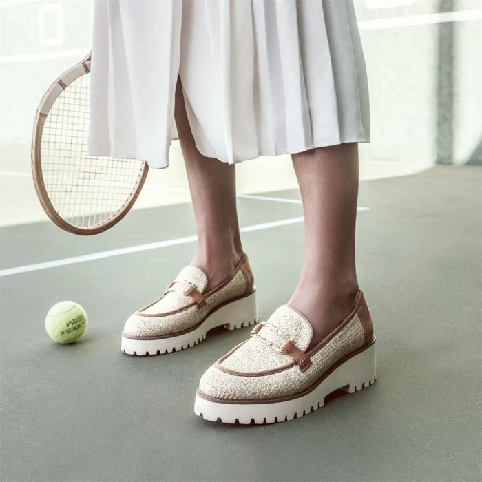 Casual Shoes Women Moda In Pelle Faythe Natural Textile