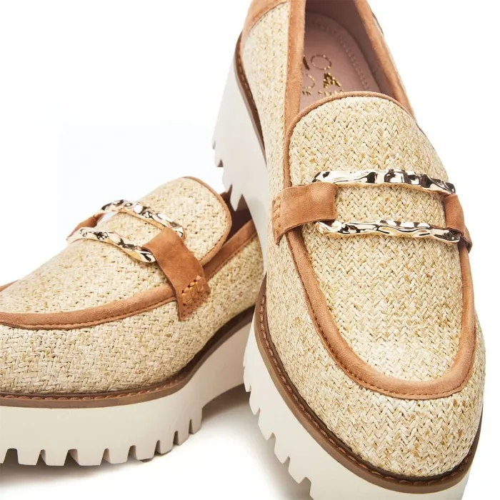 Casual Shoes Women Moda In Pelle Faythe Natural Textile