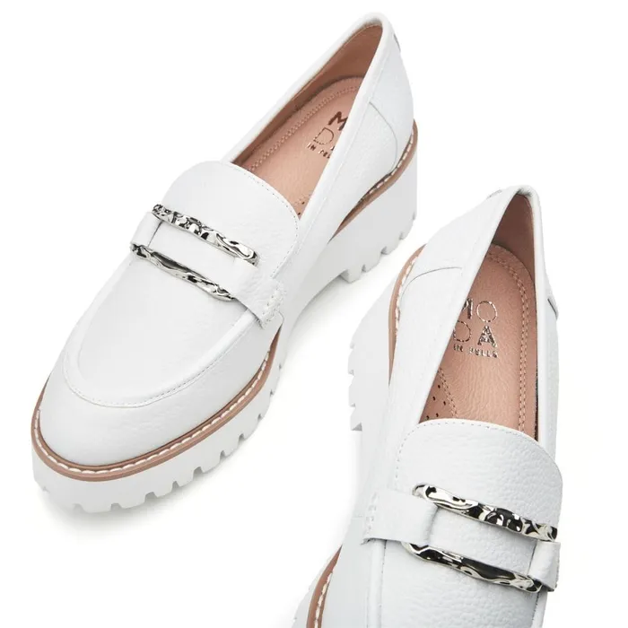 Casual Shoes Women Moda In Pelle Faythe White Leather
