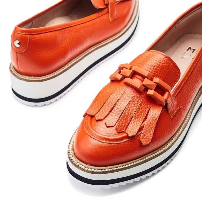 Casual Shoes Women Moda In Pelle Fernnanda Orange Leather