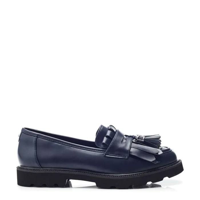 Casual Shoes Women Moda In Pelle Fleeche Navy Porvair