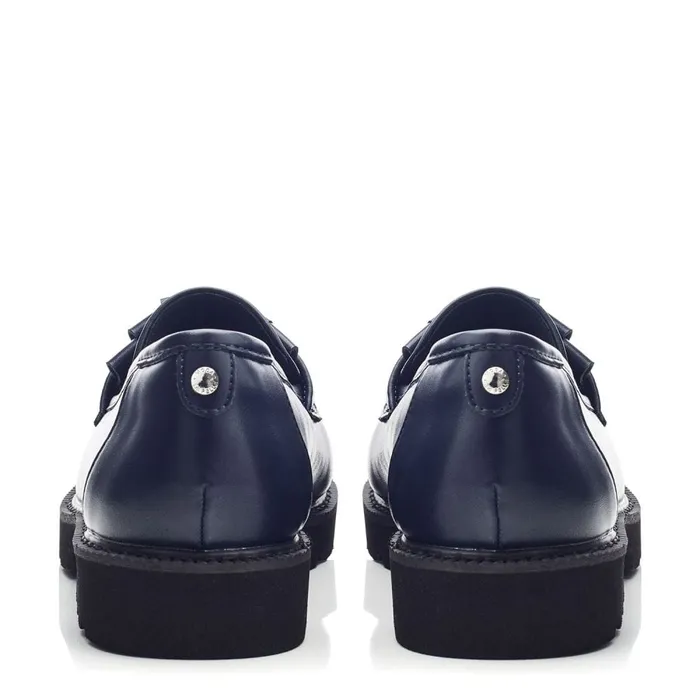 Casual Shoes Women Moda In Pelle Fleeche Navy Porvair