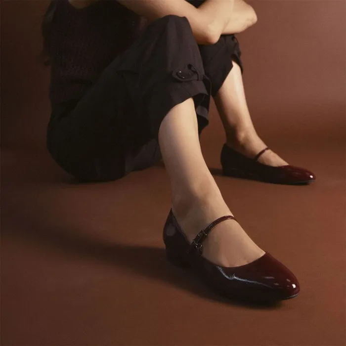 Casual Shoes Women Moda In Pelle Florentin Burgundy Patent Leather