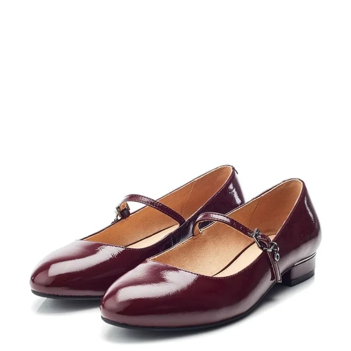 Casual Shoes Women Moda In Pelle Florentin Burgundy Patent Leather