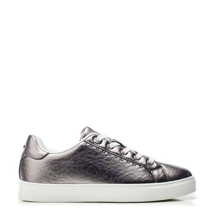 Casual Trainers Women Moda In Pelle Amaya Pewter Porvair