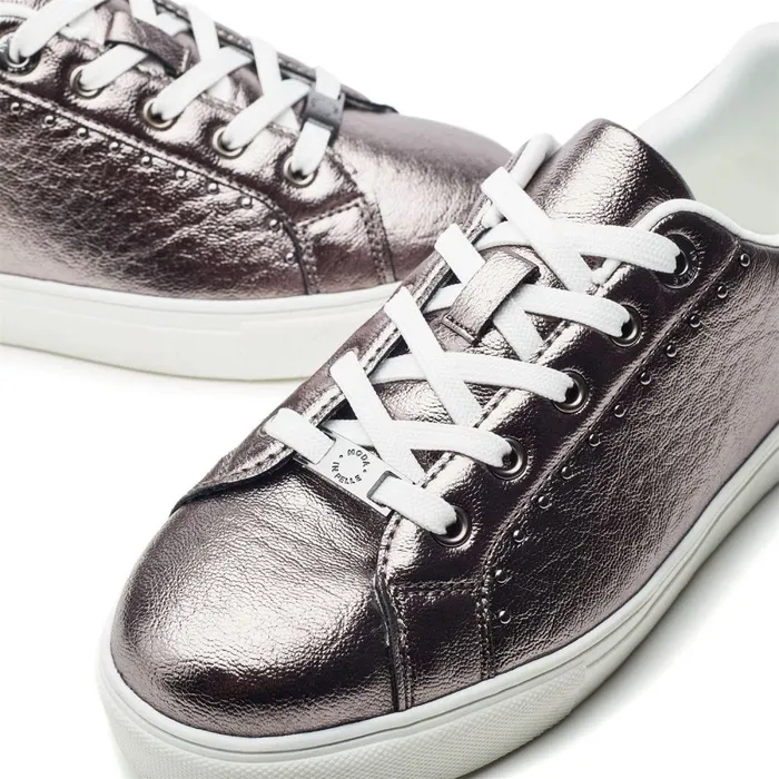 Casual Trainers Women Moda In Pelle Amaya Pewter Porvair