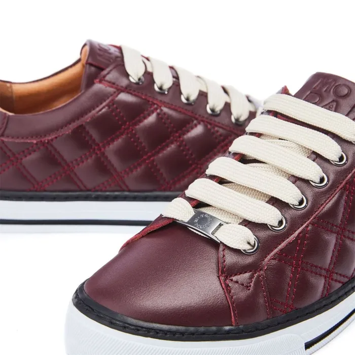 Casual Trainers Women Moda In Pelle Arzon Burgundy Leather