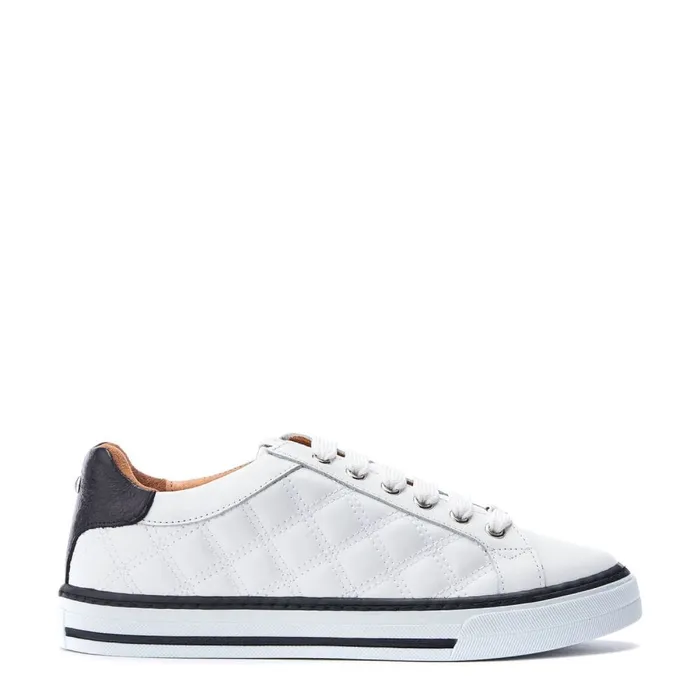 Casual Trainers Women Moda In Pelle Arzon White Leather