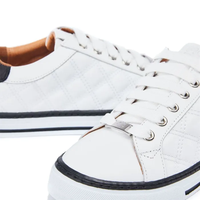 Casual Trainers Women Moda In Pelle Arzon White Leather