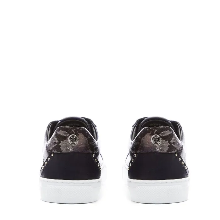 Casual Trainers Women Moda In Pelle Bradd Navy Leather
