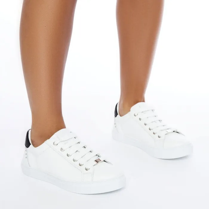 Casual Trainers Women Moda In Pelle Bradd White Leather