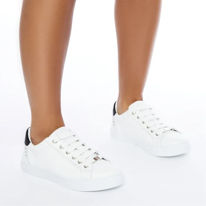Casual Trainers Women Moda In Pelle Bradd White Leather