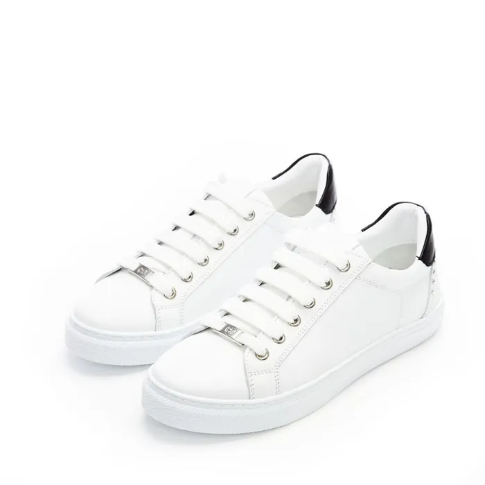Casual Trainers Women Moda In Pelle Bradd White Leather