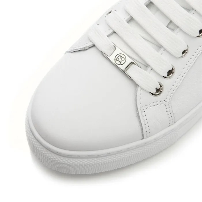 Casual Trainers Women Moda In Pelle Bradd White Leather