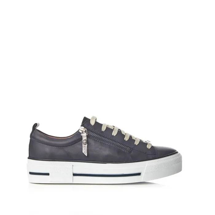 Casual Trainers Women Moda In Pelle Filician Navy Leather