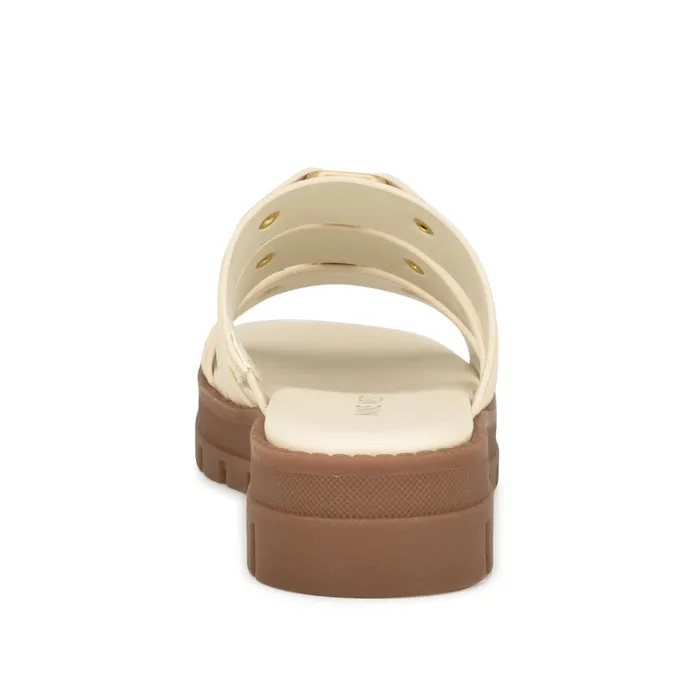 Cazz Fisherman Slide Sandals Ivory Women Nine West Low Heel Cazz Fisherman Slide Sandals Ivory Women Nine West Low Heel