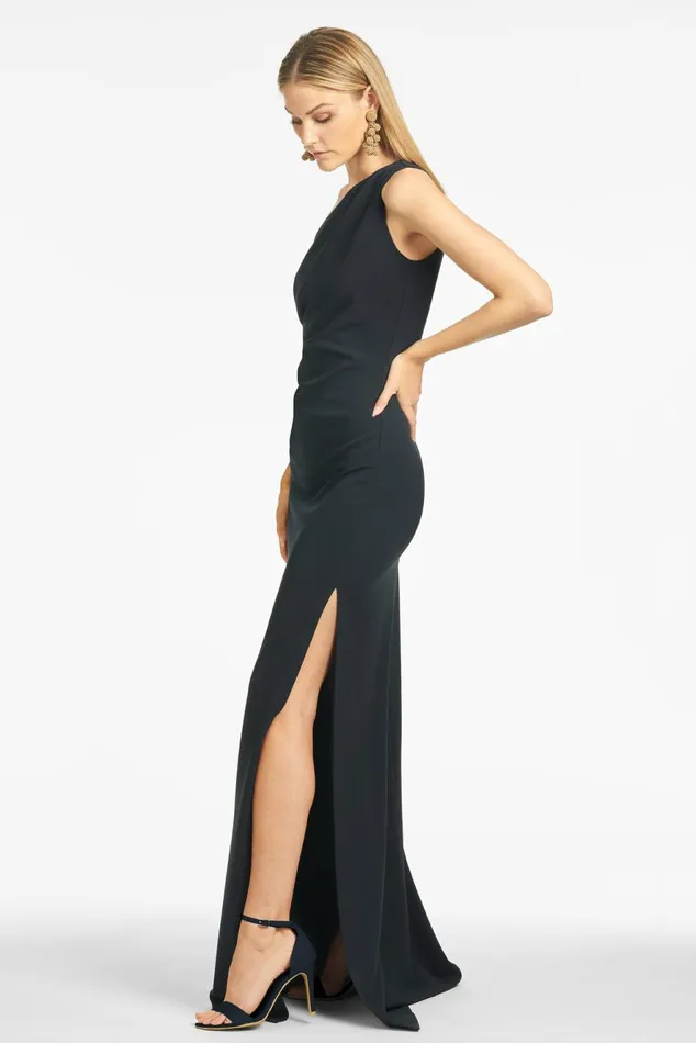 Cece 4Way Stretch Crepe Gown 8211 Navy Women Sachin and Babi Formal