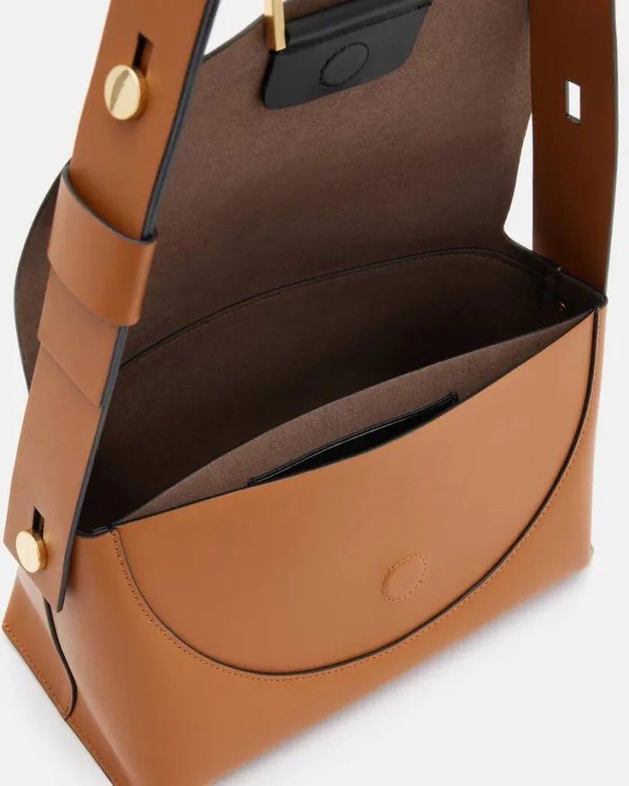 Celeste Leather Crossbody Bag Desert Tan Women AllSaints Accessories