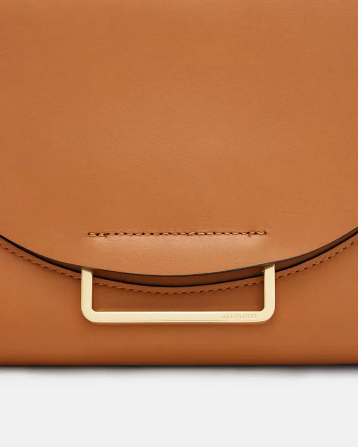 Celeste Leather Crossbody Bag Desert Tan Women AllSaints Accessories