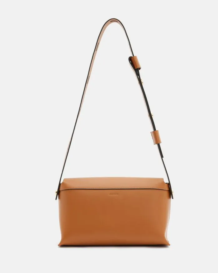 Celeste Leather Crossbody Bag Desert Tan Women AllSaints Accessories