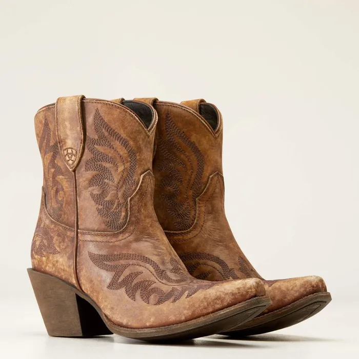 Chandler Western Boot Naturally Distressed Brown Women Ariat Western Boots Chandler Western Boot Naturally Distressed Brown Women Ariat Western Boots