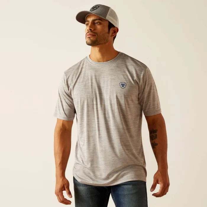 Charger Ariat Spirited TShirt Light Grey Heather Men Ariat TShirts and Polos Charger Ariat Spirited TShirt Light Grey Heather Men Ariat TShirts and Polos