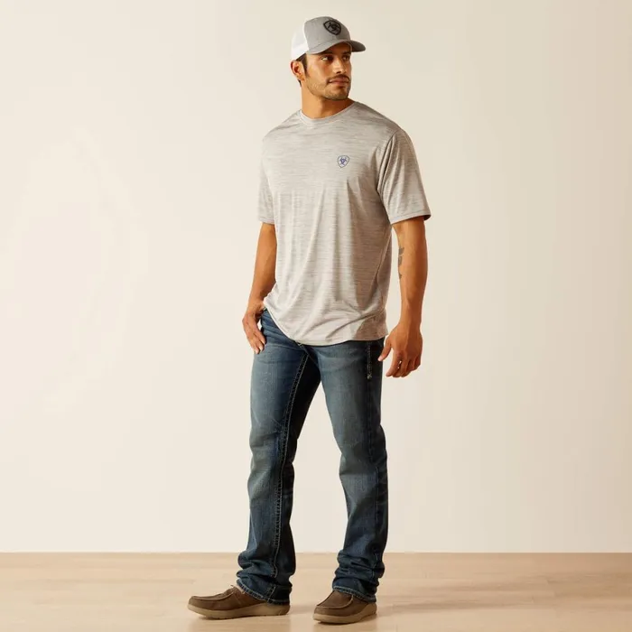 Charger Ariat Spirited TShirt Light Grey Heather Men Ariat TShirts and Polos Charger Ariat Spirited TShirt Light Grey Heather Men Ariat TShirts and Polos