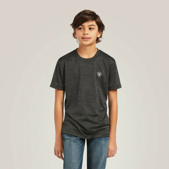 Charger Vertical Flag Tee Charcoal Kids Ariat TShirts and Polos Charger Vertical Flag Tee Charcoal Kids Ariat TShirts and Polos
