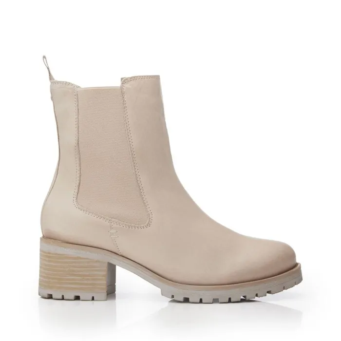 Chelsea Boots Women Moda In Pelle Brooklea Cream Leather