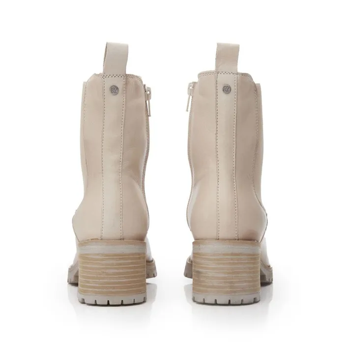Chelsea Boots Women Moda In Pelle Brooklea Cream Leather