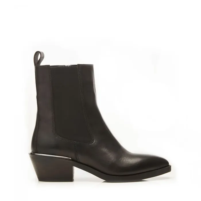 Chelsea Boots Women Moda In Pelle Kaela Black Leather