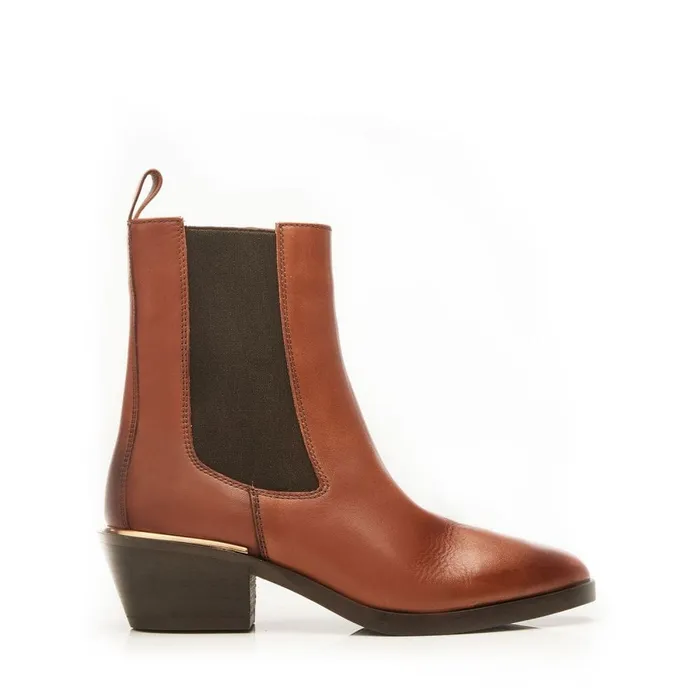Chelsea Boots Women Moda In Pelle Kaela Tan Leather