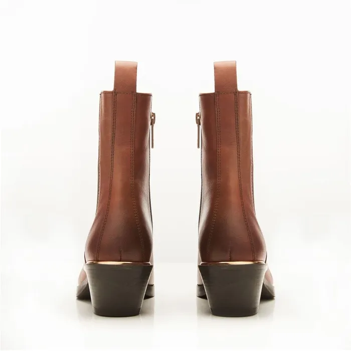 Chelsea Boots Women Moda In Pelle Kaela Tan Leather