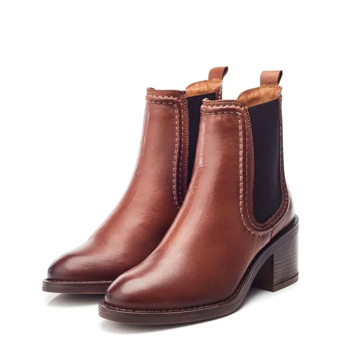Chelsea Boots Women Moda In Pelle Omally Tan Leather